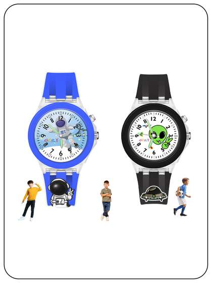 Spiky Kids Set Of 2
                    Printed Dial Analogue Multi Function Watch
                    Combo_Space_Astro