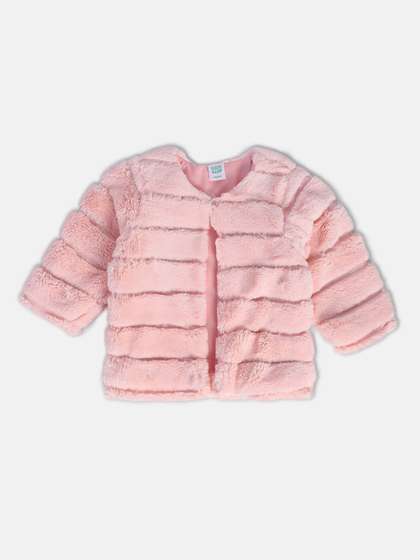 MINI KLUB Girls Self
                    Design Lightweight Open Front Jacket