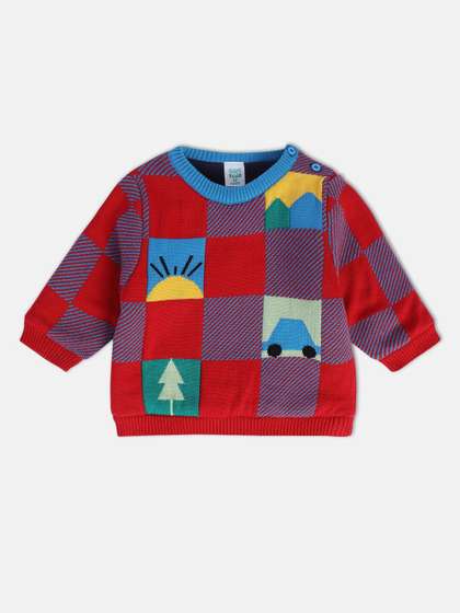 MINI KLUB Boys Checked
                    Pure Cotton Pullover