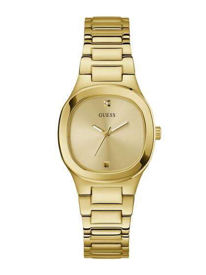 GUESS Square 32mm
                        Champagne Dial Analog Women Watch - GW0615L2