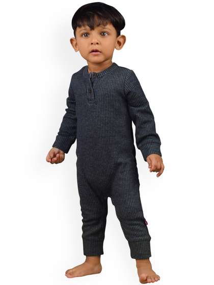 Nino Bambino Infant Boys
                    Striped Organic Cotton Romper