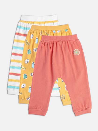 MINI KLUB Boys Pack Of 3
                    Conversational Printed Pure Cotton Joggers