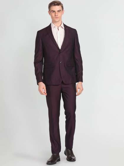 Arrow Self Design
                      Textured Single-Breasted Two-Piece Formal Suit