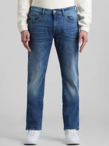 Jack & Jones Men Stretchable Whiskers Jeans