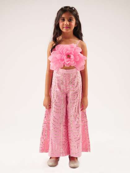 LIL DRAMA Girls Printed Cotton Basic Jumpsuit