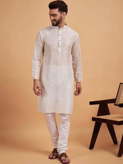 House of Pataudi Embroidered Straight Kurta