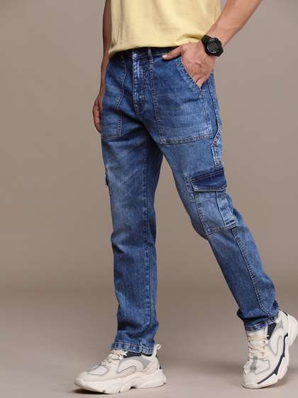 WROGN Men Mid-Rise Cargo Fit Jeans