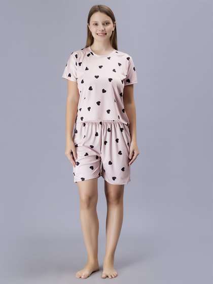 Price History of XPIOX Printed Satin Night Suit from Myntra