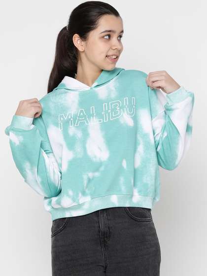Lil Tomatoes Girls
                      Abstract Printed Hooded Cotton Pullover
                      Sweatshirt