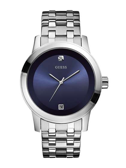 GUESS Round 44mm Blue
                    Dial Analog Men Watch - U11576G2M