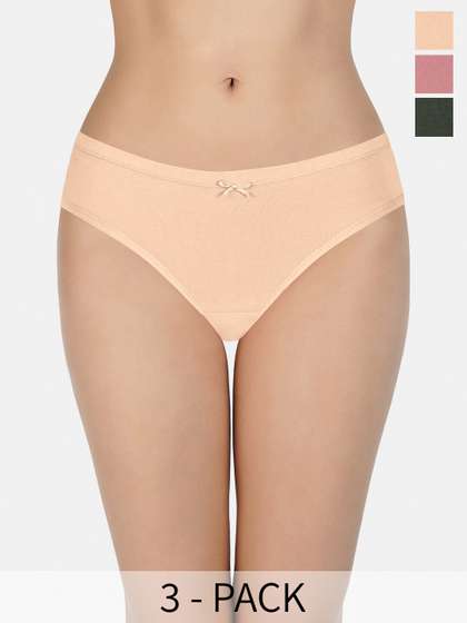 Amante Pack of 3 Mid
                        Rise Assorted Bikini Briefs