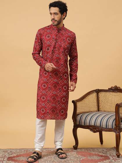 TABARD Bandhani Pure Cotton Kurta