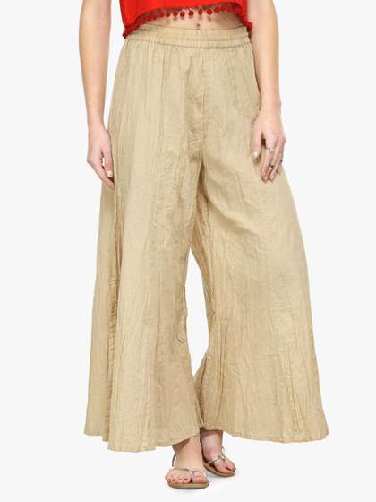 Varanga Women Flared Cotton Palazzos