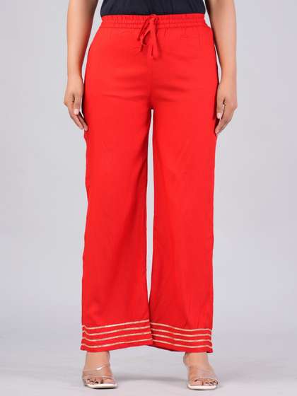 MAUKA Straight Fit Ethnic Palazzos