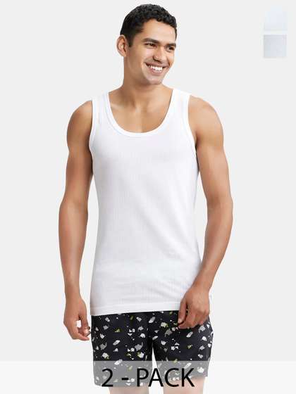 Jockey Pack Of 2
                        Super Combed Cotton Vest-8816