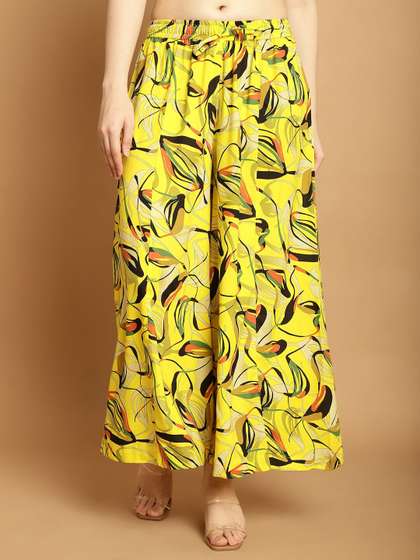 GRACIT Floral Printed Flared Palazzos