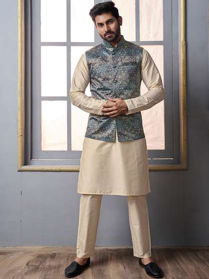 Inddus Printed Nehru Jacket