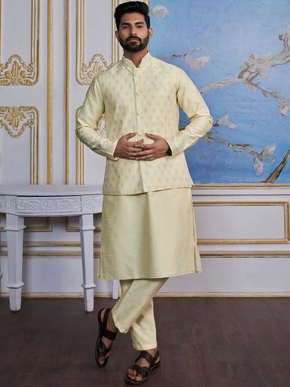 Inddus Woven Design Nehru Jacket