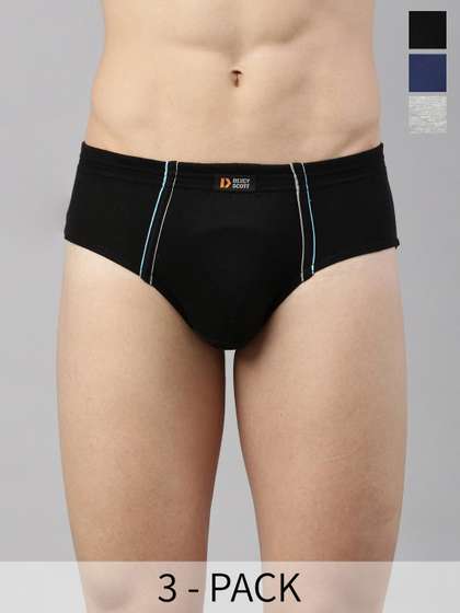 DIXCY SCOTT Men
                          Pack of 3 Combed Cotton Sweat Absorbent
                          Waistband Brief