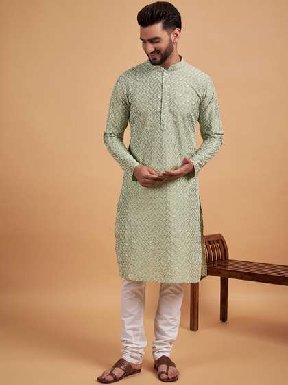 Inddus Chikankari Straight Kurta
