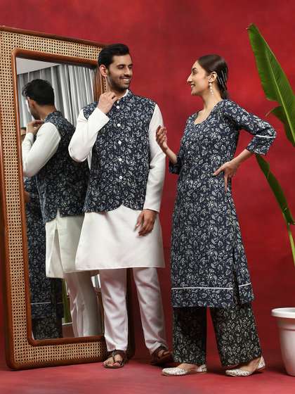 AKS Pure Cotton Nehru Jacket