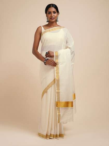 TEEJH Zari Cotton
                        Kasavu Saree
