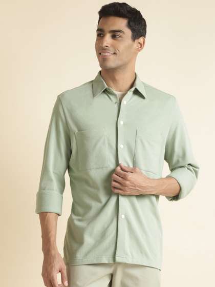 Andamen Men Fit Opaque Cotton Casual Regular Fit Shirt (46) by Myntra