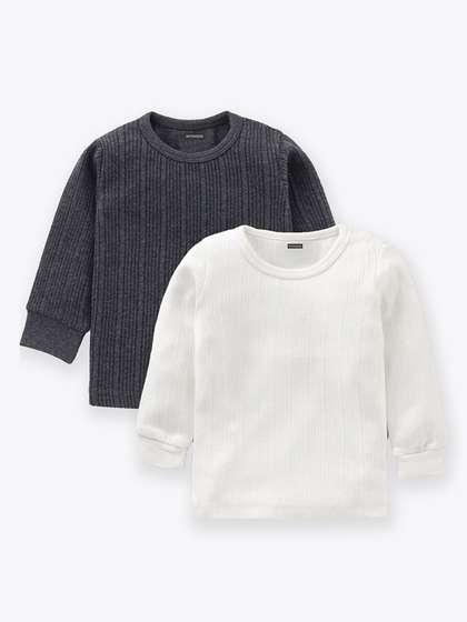 Aerowarm Girls Pack of 2
                    Striped Thermal Tops