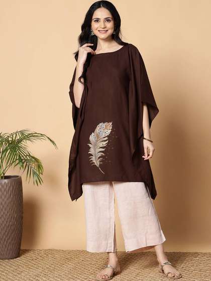 LetsDressUp Graphic
                        Printed Extended Sleeves Kaftan Tunic