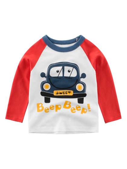 Googo Gaaga Boys Graphic Printed Raglan Sleeves T-shirt