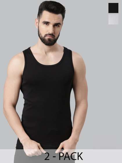 Force NXT Pack Of 2
                        Men Super Combed Egyptian Cotton Black Vest