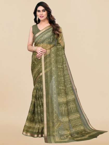 MIRCHI FASHION Ethnic Motifs Kota Doria Saree