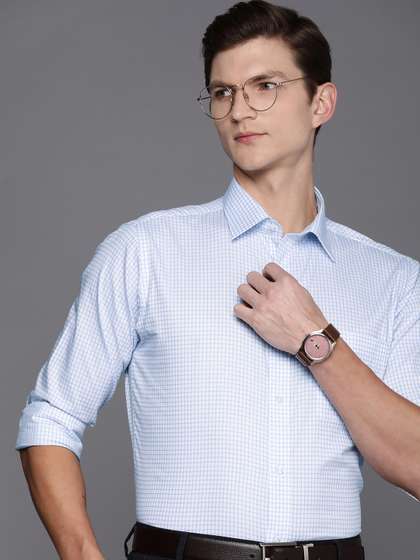 Raymond Men Pure
                        Cotton Slim Fit Micro Checks Formal Shirt