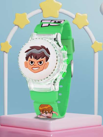 Shocknshop Kids
                    Embellished Dial & Straps Analogue Multi
                    Function Watch WCH101Green