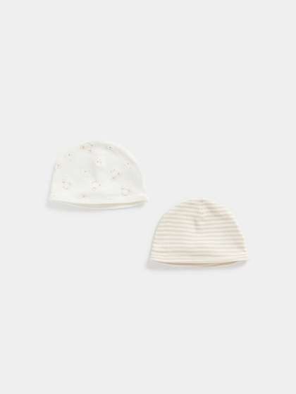 mothercare Infant Kids
                      Pack Of 2 Printed Pure Cotton Beanie