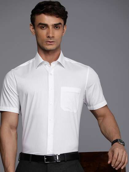 Louis Philippe Slim Fit Striped Formal Shirt