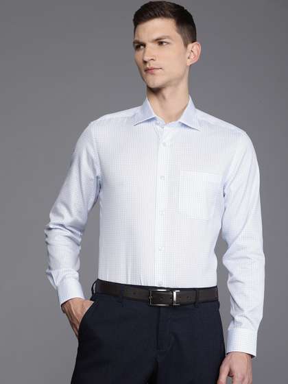 Louis Philippe Pure Cotton Classic Fit Checked Formal Shirt