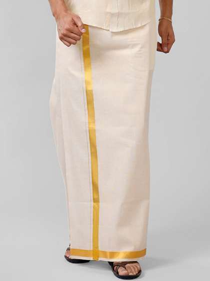 Ramraj Dhoti With
                        Zari Border