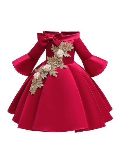 StyleCast Red Applique
                    Fit & Flare Dress