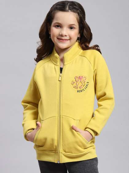Monte Carlo Girls Mock
                    Collar Front-Open Sweatshirt