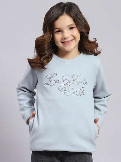 Monte Carlo Girls
                    Typography Embroidered Sequinned Pullover
                    Sweatshirt