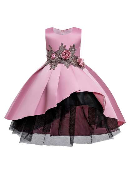 StyleCast Pink &
                    coral blush Embellished Embroidered Applique Fit
                    & Flare Maxi Dress