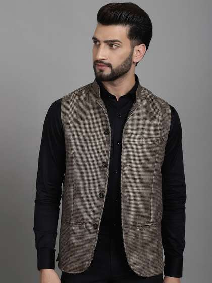 even Printed Nehru Jacket