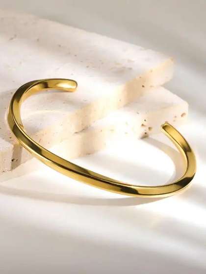 MEENAZ Gold-Plated Kada
                    Bracelet