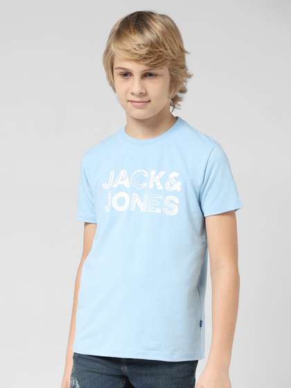 Jack & Jones Junior Boys Typography Printed T-shirt