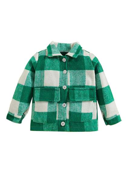 StyleCast Boys Green
                    Checked Windcheater Cotton Tailored Jacket