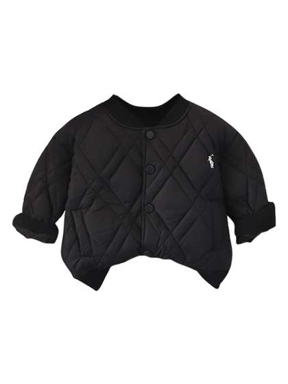StyleCast Boys Black
                    Geometric Cotton Crop Quilted Jacket