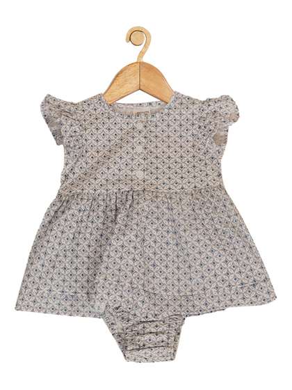Creative Kids Infant
                      Girls Ethnic Printed Flutter Sleeves Cotton
                      Bodysuit