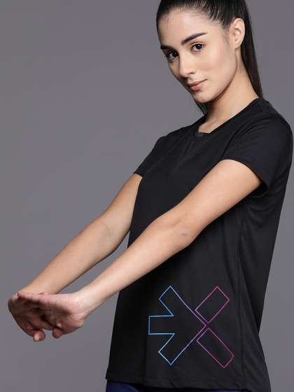 HRX by Hrithik
                        Roshan Printed Rapid-Dry Training T-shirt