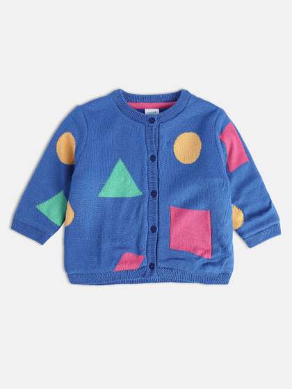 MINI KLUB Girls
                    Geometric Printed Acrylic Cardigan